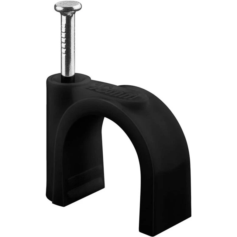 Goobay Kabelclips til rund ledning 16 mm, sort