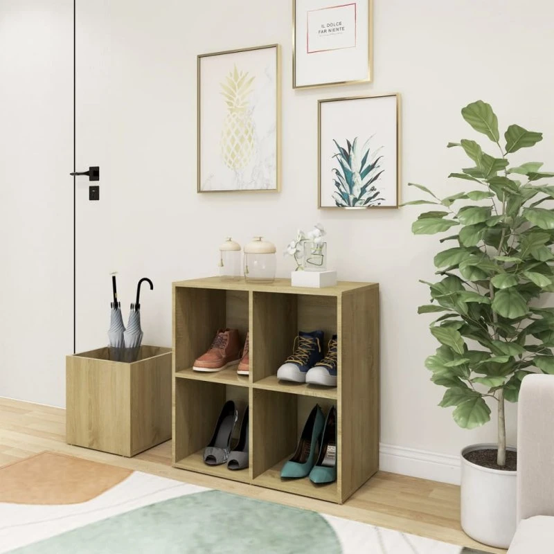 vidaXL Skoskab 105x35,5x70 cm Sonoma-eg