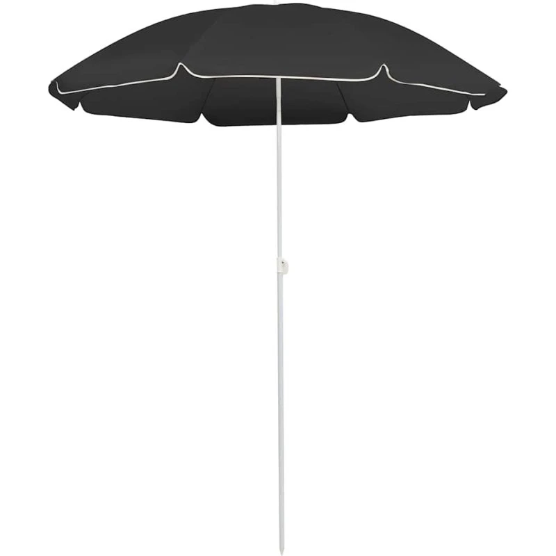 vidaXL Parasol 180 cm stålstang antracitgrå
