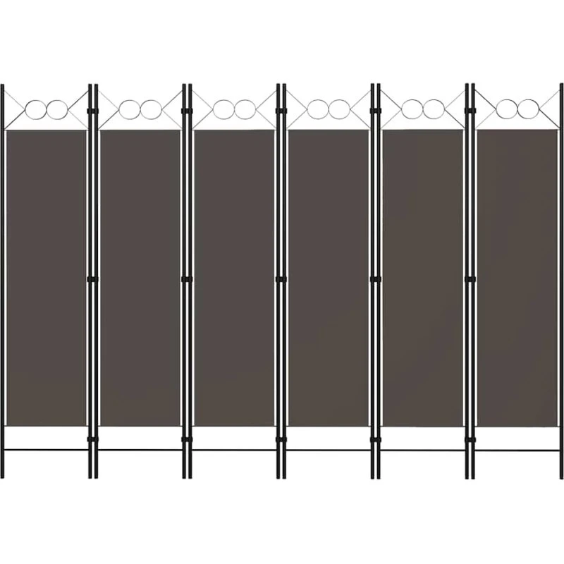 vidaXL 6-panels rumdeler 240 x 180 cm antracitgrå