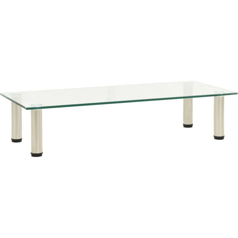 vidaXL tv-bord 80x35x17 cm hærdet glas transparent