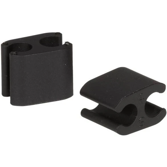 Elvedes Duo plastkabelclips 5,0 mm - sort (50 stk)