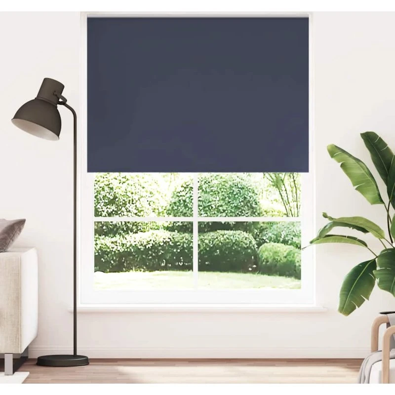 vidaXL Mørklægningsrullegardin 140x230 cm marineblå