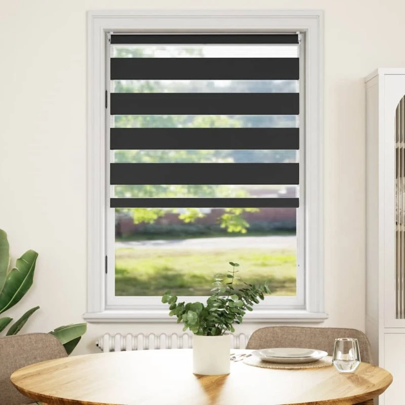 vidaXL Zebragardin 100x175 cm sort