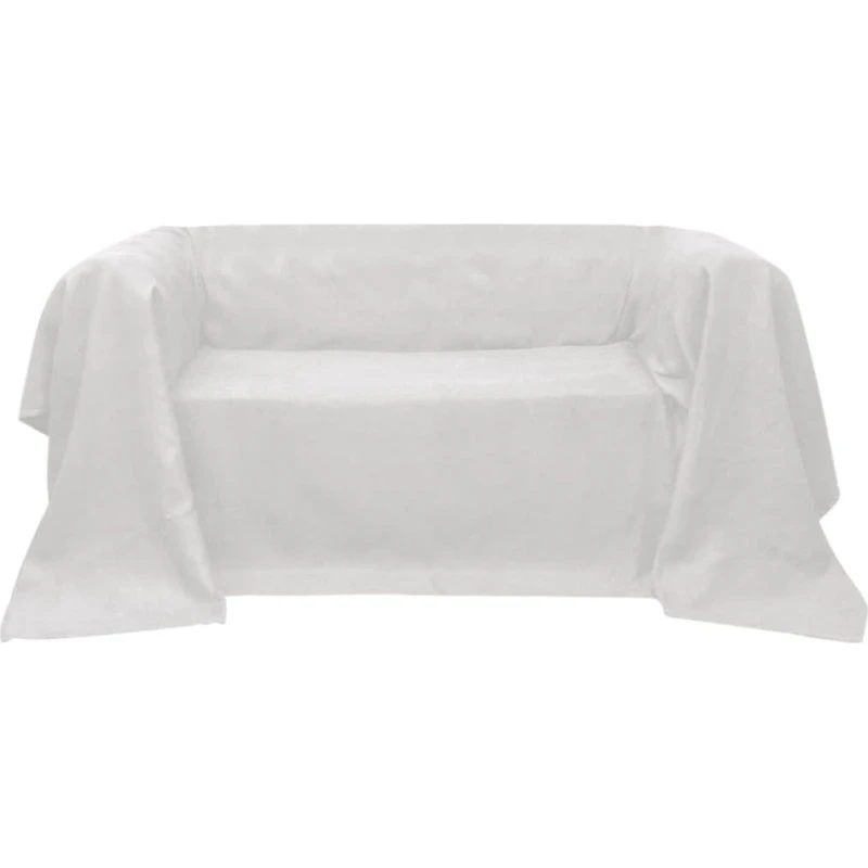 vidaXL sofabetræk 270x350 cm mikroruskind cremefarvet