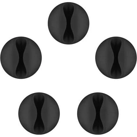 Goobay kabelholdere 5 stk, sort