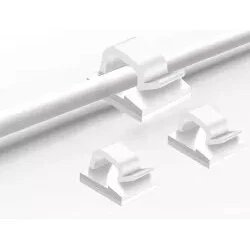 INF Selvklæbende kabelholder 50-pak, hvid til kabler ≤7 mm