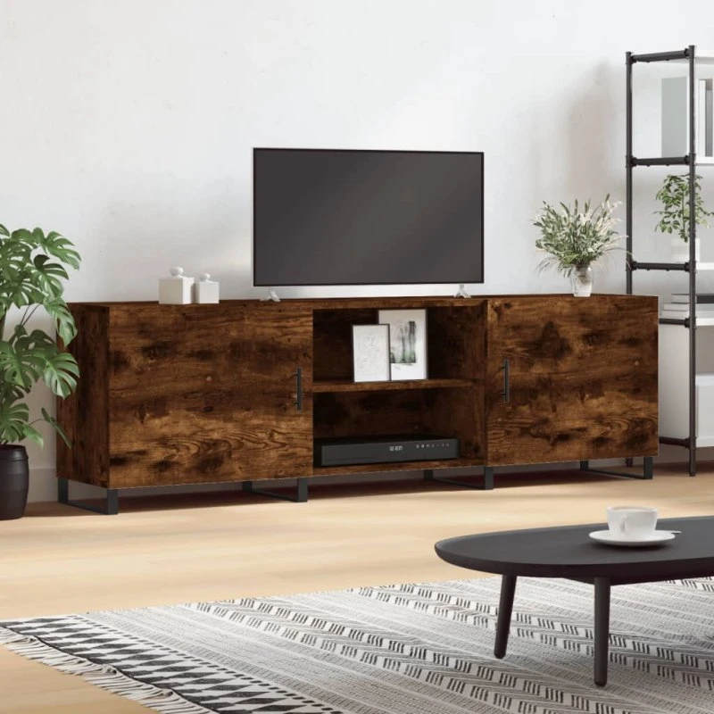 vidaXL tv-bord 150x30x50 cm røget egetræsfarve