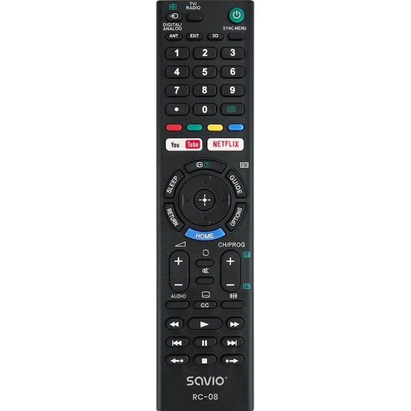 Savio RC-08 Fjernbetjening til Sony, Sort