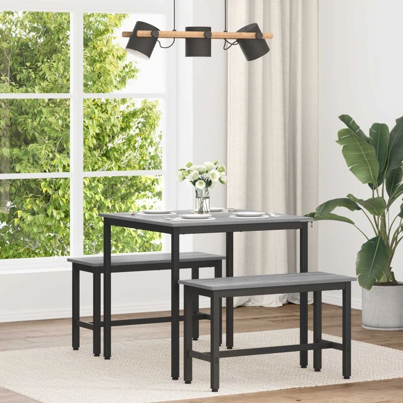 vidaXL Spisebord 80x80x75 cm, Metal