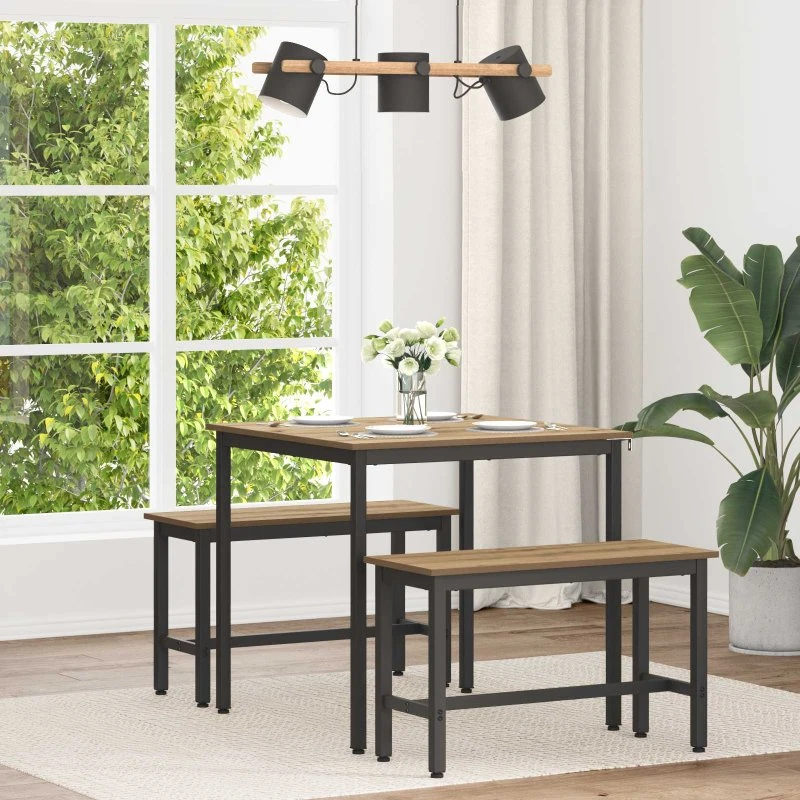 vidaXL Spisebord 80x80x75 cm, Metal