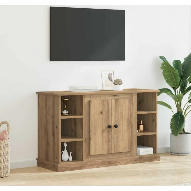 vidaXL Sideboard Artisan Egetræ 100 x 35,5 x 60 cm