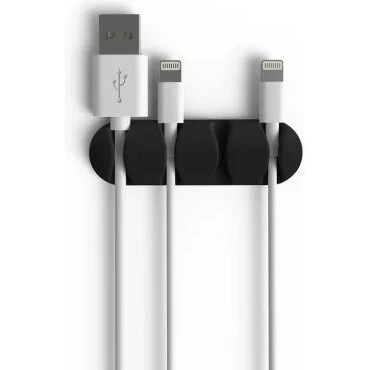 Bluelounge CableDrop Multi selvklæbende kabelholder 2-pak, sort