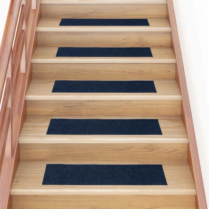 vidaXL selvklæbende trappemåtter 30 stk. 76x20 cm marineblå