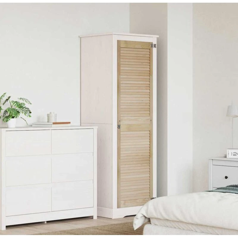 vidaXL Skabsdør Naturfarvet 170 x 49,5 cm Massivt Fyrretræ