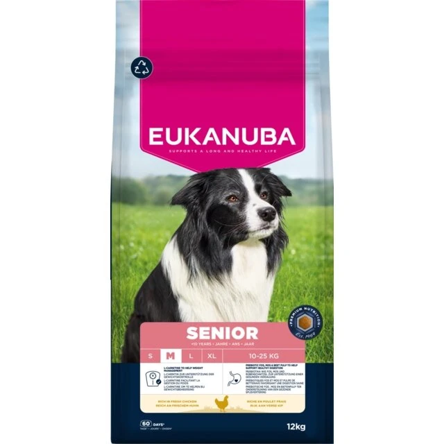Eukanuba Senior Medium Kylling 12 kg (10+ år)