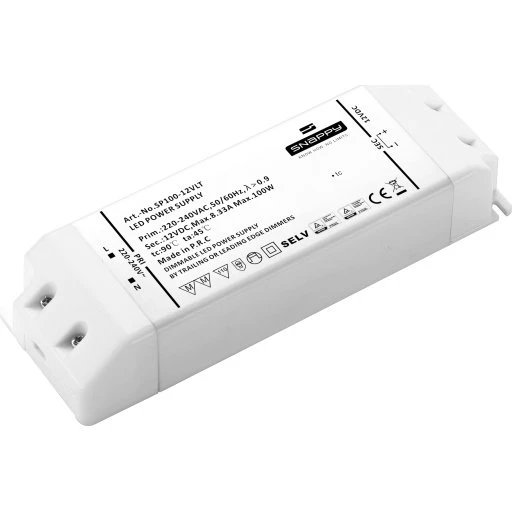 Snappy SP100-12VFT LED-driver, dæmpbar, 100W