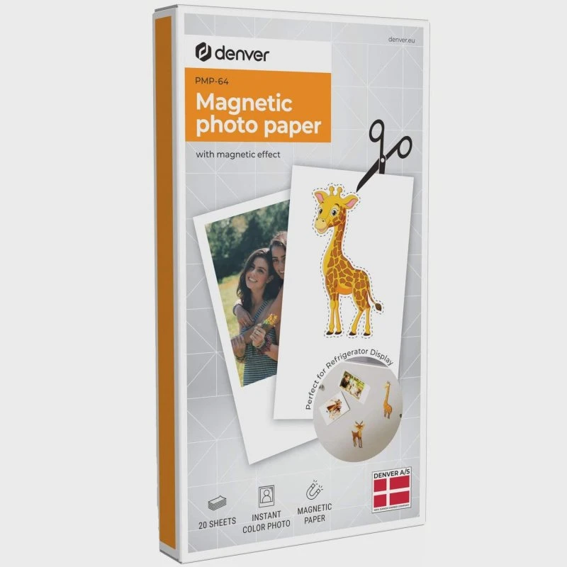 Denver Magnetisk Fotopapir, 20 ark til MCP-6010