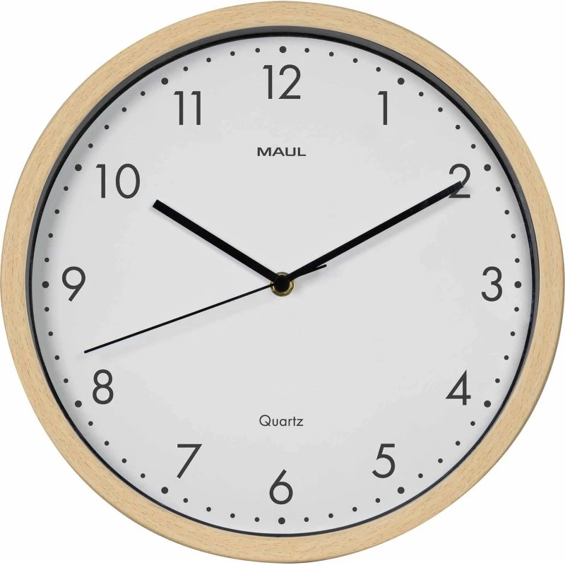 MAULgrain Vægur i lyst trælook, Ø30 cm