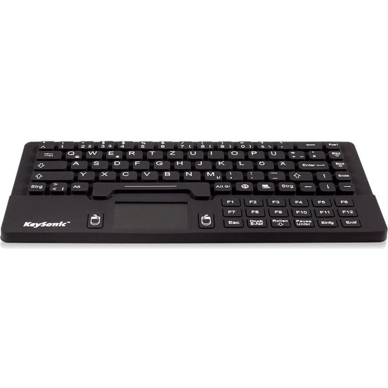KeySonic KSK-5031IN (DE) mini tastatur med touchpad, sort, USB