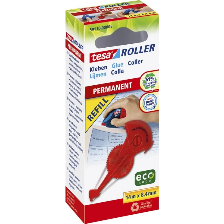Tesa ecoLogo Limrullegenopfyldning 8,4 mm x 14 m