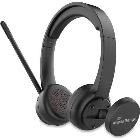 MediaRange MROS307 trådløst headset med mikrofon - sort, USB-C