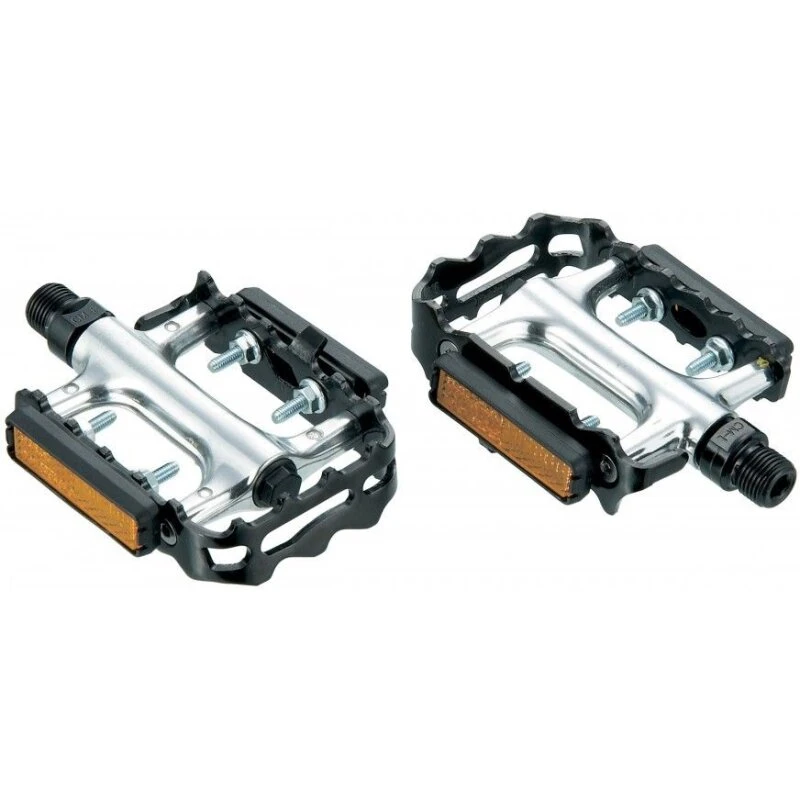 Bike Attitude MTB pedal alu med Cr-Mo aksel 9/16in - sort/sølv