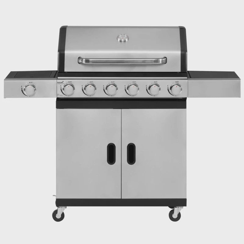 Mustang Shelbyville 6+1 gasgrill med sidebrænder, 78x38 cm