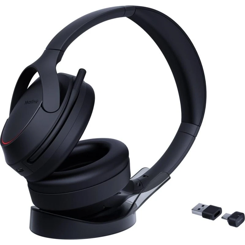 Yealink BH78 med ladestand, USB-C/A, sort