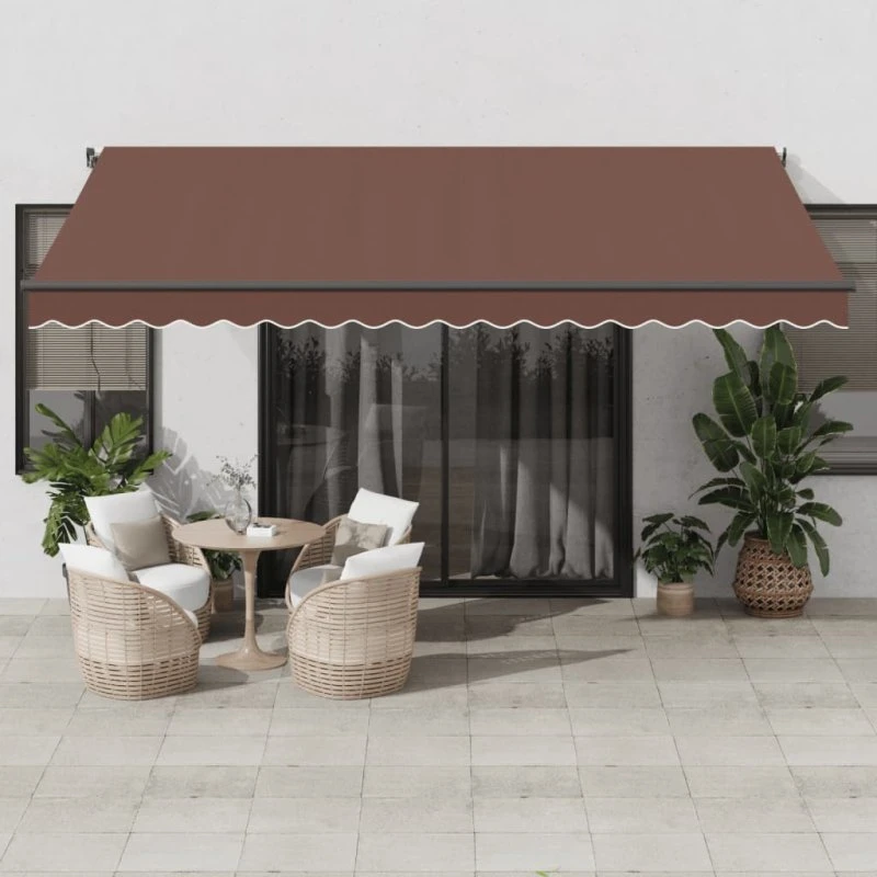 vidaXL Automatisk Markise 450x350 cm Brun