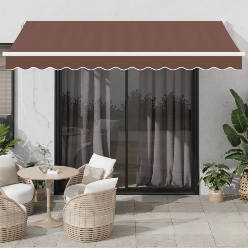 vidaXL Markise 350x250 cm manuel brun