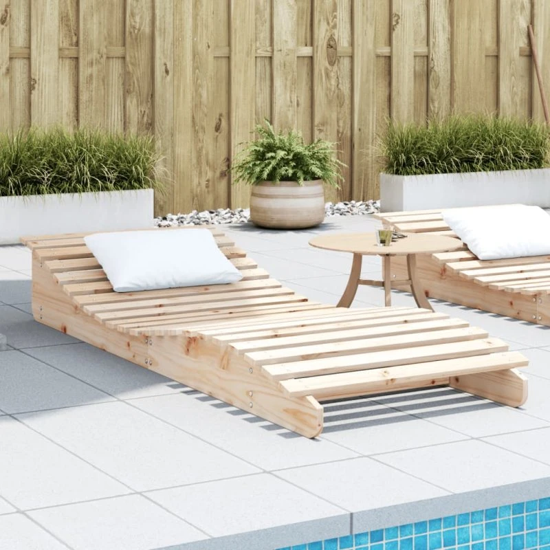 vidaXL Liggestol 205x80x31,5 cm massivt fyrretræ