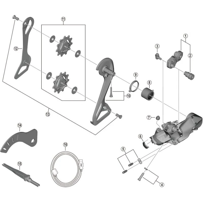 Shimano Dura-Ace skruer til pulleyhjul RD-R9250 (2 stk)