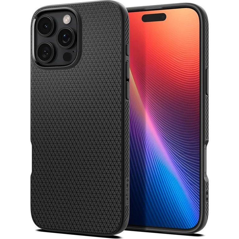 Spigen Liquid Air - Matte Sort til iPhone 16 Pro Max