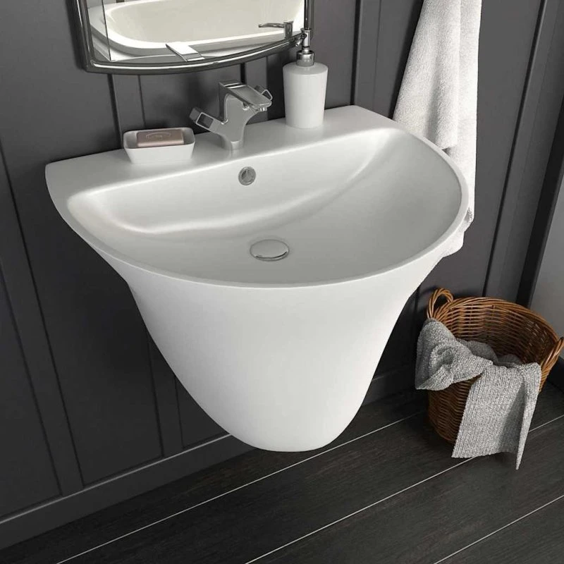 vidaXL Vask Hvid 56 x 48 x 42 cm Glaseret Keramik