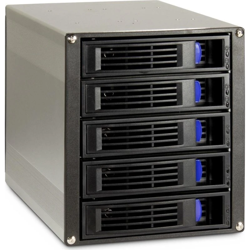 Inter-Tech ST-5255 5-Bay Harddiskkabinet til 2,5"/3,5" med køleblæser