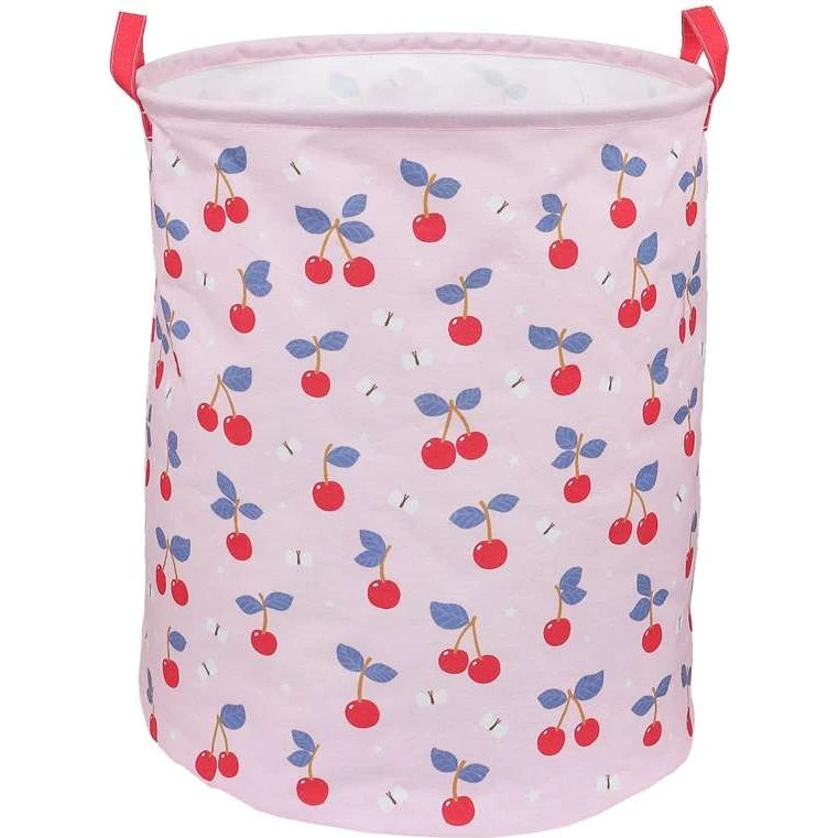 A Little Lovely Company Opbevaringskurv Cherries - Soft Pink