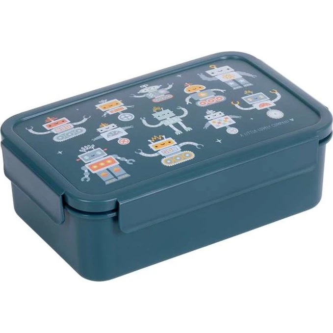 A Little Lovely Company Bento Madkasse Robots 22 x 7 x 14,5 cm