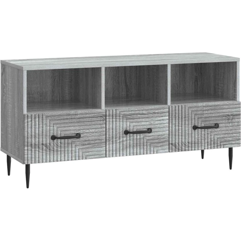 vidaXL TV-skab Grå Sonoma-Ege 102 x 34,5 x 50 cm Konstrueret Træ