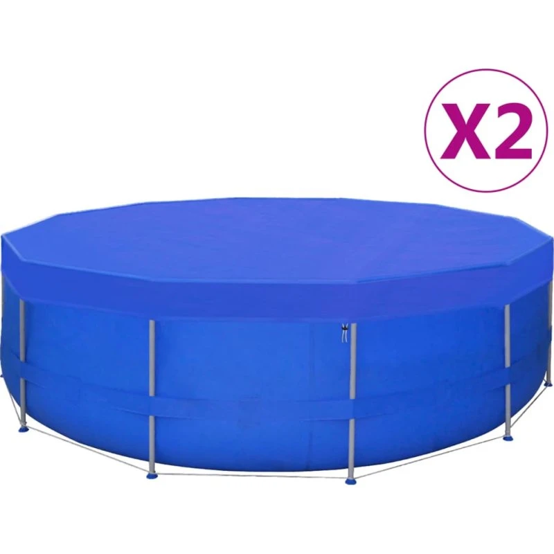 vidaXL Poolovertræk 2 stk. 460 cm 90 g/m² PE rundt