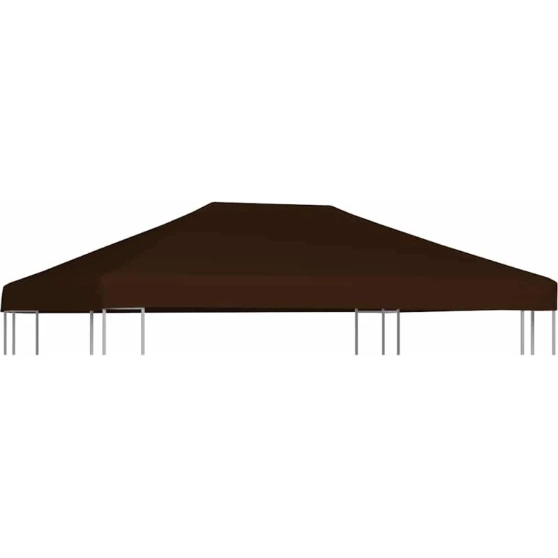 vidaXL Pavillontopdække 3x4 m brun 310 g/m²
