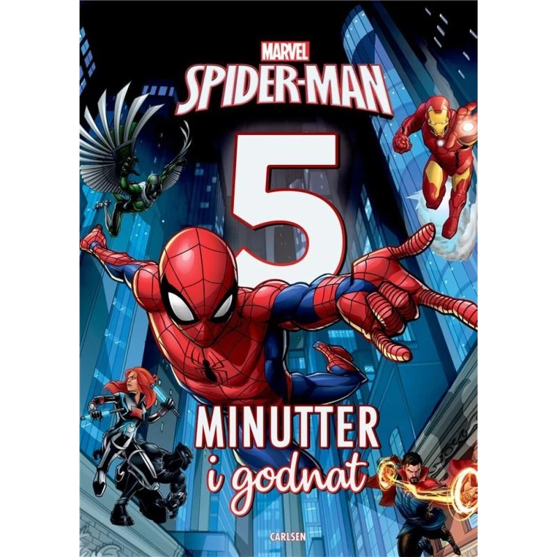 Fem minutter i godnat - Spider-Man - Børnebog - Hardcover