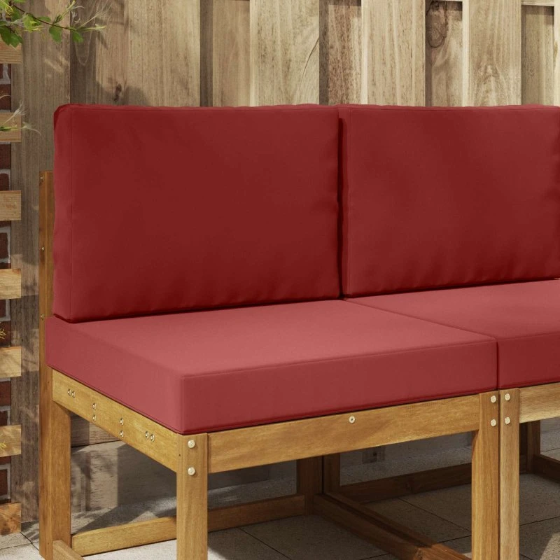 vidaXL Udendørs Sofa Pude 2 stk Vinrød Polyester
