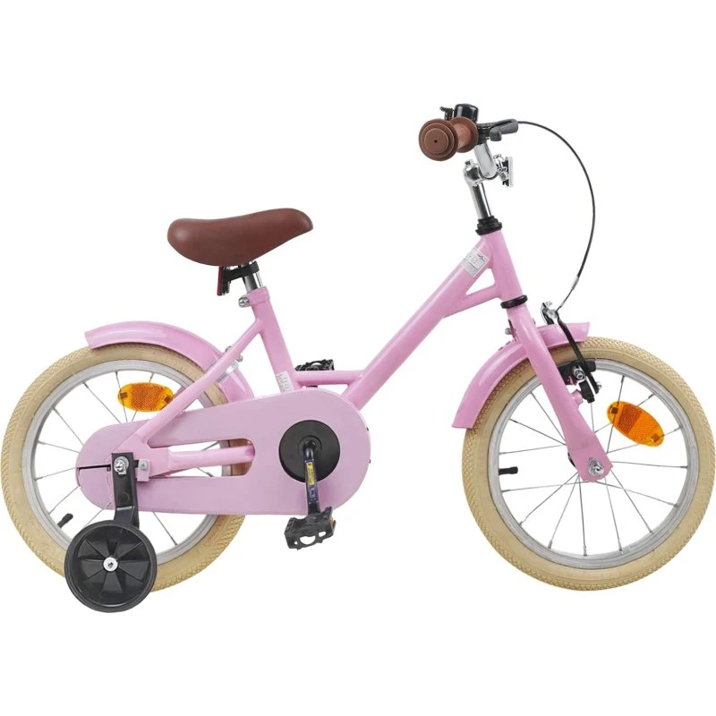 vidaXL Børnecykel 16 tommer Lys pink 4-6 år