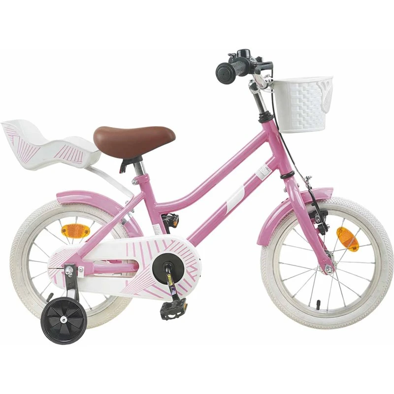vidaXL Børnecykel 16 tommer Lys pink 4-6 år