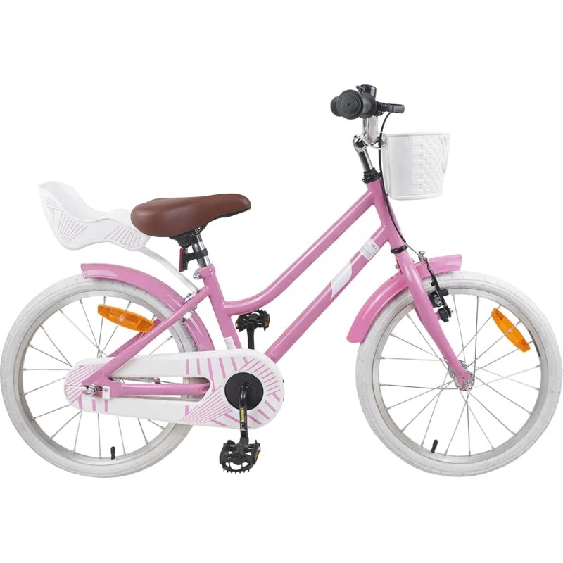 vidaXL Børnecykel 18 tommer Lys pink 5-7 år