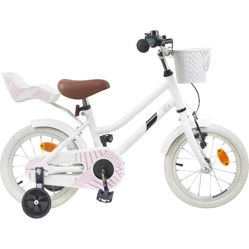 vidaXL Børnecykel 12 tommer Hvid for 2-4 år