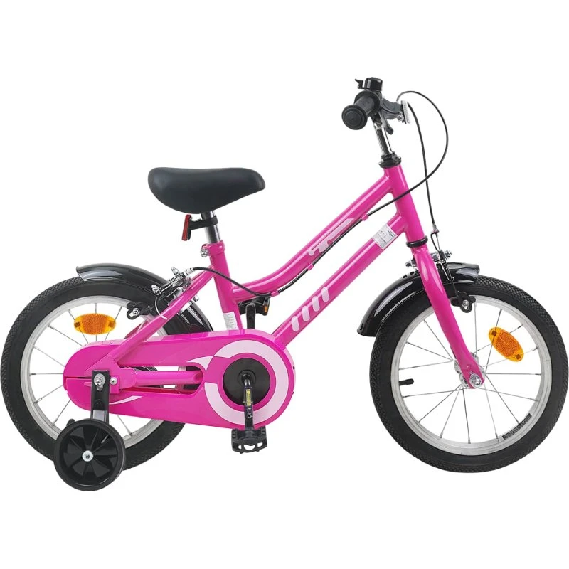 vidaXL Børnecykel 12 tommer Pink Sort 2-4 år