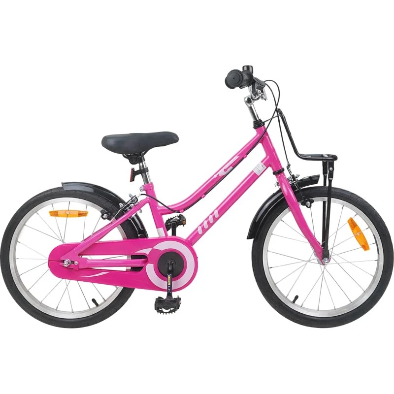 vidaXL Børnecykel 18 tommer, Pink og Sort, 5-7 år