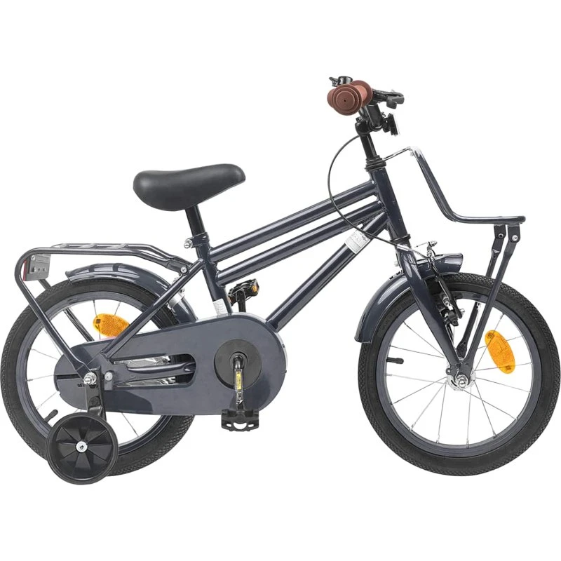vidaXL Børnecykel 12 tommer til 2-4 år, Mørkegrå